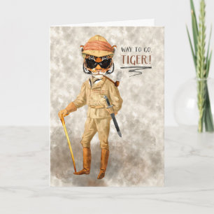 Carte Chemin Aller Tiger Félicats Hipster Safari Tiger