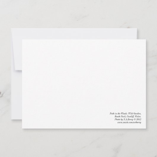 Carte Chemin dans la forêt (Dos)