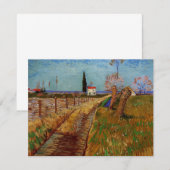 Carte Chemin dans un champ, saules de Vincent van Gogh (Devant / Derrière)