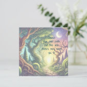 Carte Chemin d'arborescence tordu et devis (Debout devant)