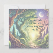 Carte Chemin d'arborescence tordu et devis (Devant)