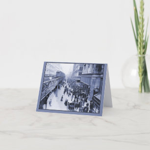 Carte chemin de fer élevé par New York City vintage