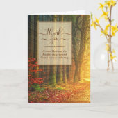 Carte Chemin de la sympathie dans un Merci forestier écl (Fleur jaune)