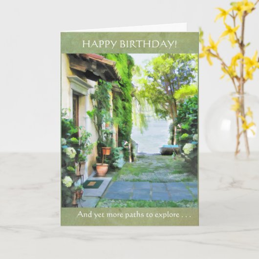 CARTE CHEMIN PITTORESQUE À EXPLORER (Fleur jaune)