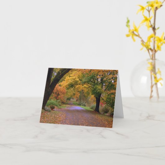 Carte Chemin vers l'automne (Fleur jaune)