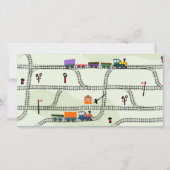 Carte Chemins de fer pour enfants Trains et pistes Invit (Dos)