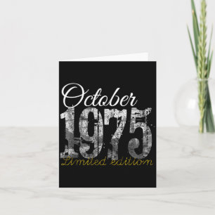 Carte Chemise 50 ans octobre 1975 Tee 1975 50e anniversa