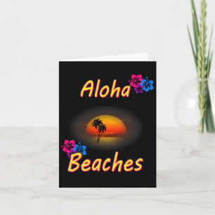 Carte Chemise Aloha Plages Hawaïennes Cadeau Drôle Vacan