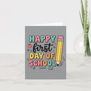 Carte Chemise au crayon du premier jour d'école Mignonne