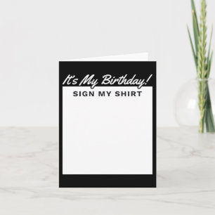 Carte Chemise avec pancarte d'anniversaire Cadeau drôle
