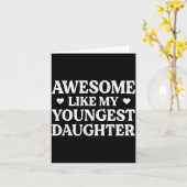 Carte Chemise Awesome Comme Ma Fille Cadette Hommes Papa (Fleur jaune)