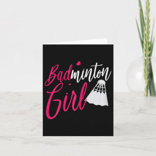 Carte Chemise Badminton Badminton Girl Funny Badminton P