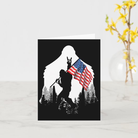 Carte Chemise Big Foot - Bigfoot Sasquatch Drapeau Améri (Fleur jaune)