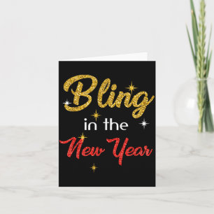 Carte Chemise Bling In The New Year _ Fête du Nouvel An