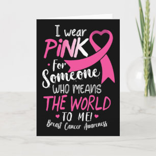 Carte Chemise Cancer du Sein Rose Pour Quelqu'un Qui Com