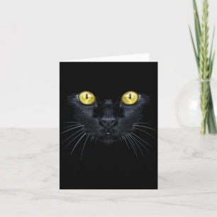 Carte Chemise Chat Noir Halloween Chat Yeux Jaunes Sombr
