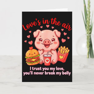 Carte Chemise Cochon Mignon Burger Kawaii L'amour est da