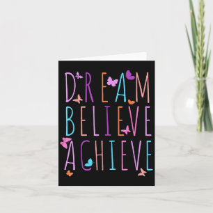 Carte Chemise D'Affirmation Pour Filles Papillon Rêve Cr