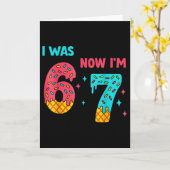 Carte Chemise d'anniversaire de 7 ans J'avais 6 ans main (Fleur jaune)