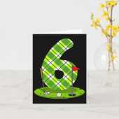 Carte Chemise d'anniversaire de golf pour enfants 6e fêt (Fleur jaune)