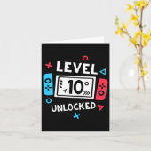 Carte Chemise d'anniversaire garçon niveau 10 vidéo déve (Fleur jaune)