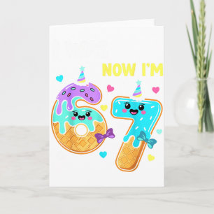 Carte Chemise d'anniversaire pour fille de 7 ans J'avais