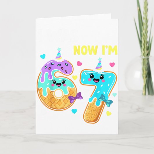 Carte Chemise d'anniversaire pour fille de 7 ans J'avais (Devant)
