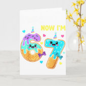 Carte Chemise d'anniversaire pour fille de 7 ans J'avais (Fleur jaune)