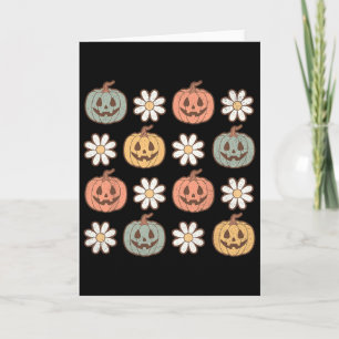 Carte Chemise d'automne pour femmes Citrouille vintage d