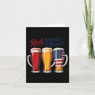Carte Chemise de bière rouge blanc et brasserie drôle du