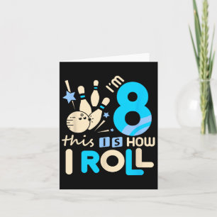 Carte Chemise de Bowling 8e Anniversaire I'm 8 Eight Voi