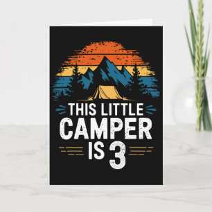 Carte Chemise de camping pour 3e anniversaire pour enfan