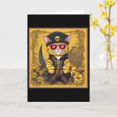 Carte Chemise de chat de la Saint-Valentin Tab (Fleur jaune)