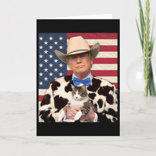 Carte Chemise de chat Trump drôle cowboy Donald Trump 20