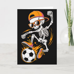 Carte Chemise de football drôle squelette Halloween pour