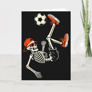 Carte Chemise de football drôle squelette Halloween pour