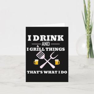 Carte Chemise de Grill de Bière de Boisson Drôle Cadeau