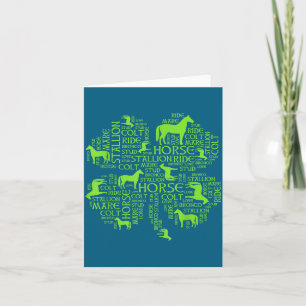 Carte Chemise de la Saint-Patrick Cheval - Tee Trèfle