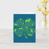 Carte Chemise de la Saint-Patrick Cheval - Tee Trèfle (Fleur jaune)