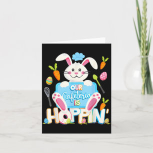 Carte Chemise de lapin de Pâques Cafétéria est Hoppin po