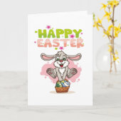 Carte Chemise de lapin de Pâques Filles Femmes Enfants (Fleur jaune)