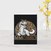 Carte Chemise de léopard de dinosaure Mimisaurus Mimi (Fleur jaune)