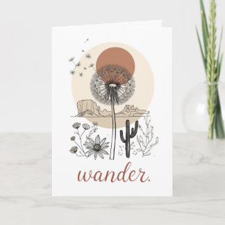 Carte Chemise de maman boho Mama Wander Desert Wildflowe
