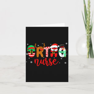 Carte Chemise de Noël d'infirmière en orthopédie Fête de