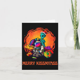 Carte Chemise de Noël drôle d'alien _ Joyeux Kissmy Tank