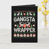 Carte Chemise de Noël Gangsta Wrapper Sweater démodé de (Fleur jaune)