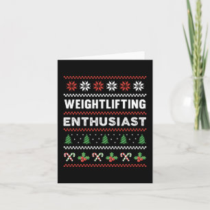 Carte Chemise de Noël laide pour passionné de musculatio