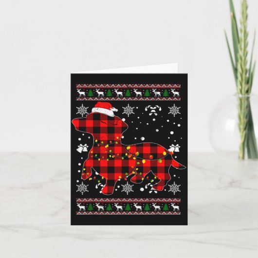 Carte Chemise de Noël pour cadeau d'amant de Dachshund P (Devant)