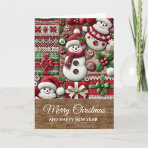 Carte Chemise de Noël rustique vintage laide de Noël