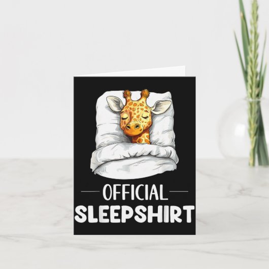 Carte Chemise de nuit girafe amateur d'animaux Pyjama  (Devant)